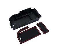 Jodriva LHD - boîte de rangement d'accoudoir, support plateau à gants Console centrale, for Toyota, Camry 2018 2019 Boîte de rangement pour console centrale de voitur(Red Word)