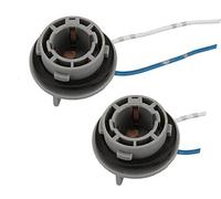 Jodriva Lot de 2 douilles d'ampoule 1156 en fil cuivre ABS, connecteur P21W/BA15S, douille feu stop, clignotant, arrière LED Support de feu arrière(BLACK 1156)