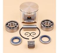 Jodriva Pièces de moteur joints d'huile roulement à billes segment Piston 48mm, for Husqvarna 365 EPA, pièces tronçonneuse spéciales Kit de roulements de vilebrequin pour tronçonneuse