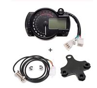 Jodriva,pour KOSO, LCD numérique moto RX2N compteur kilométrique compteur de vitesse instrument réglable MAX 299KM/H 7 couleurs tableau de bord Compteur kilométrique moto(With bracket 2)