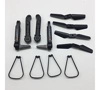Jodriva Protection d'hélice de moteur à bras pliable, for XT6, for LS-Quadcopter, for LSRC, pièces rechange for drones Bras de rechange pour quadricoptère FPV(Schwarz)