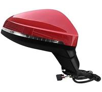 Jodriva Rétroviseur latéral de véhicule Rétroviseur latéral, pour, pour A5 F5 8W 2017-2022, ensemble d'accessoires arrière(BLACK 7 Wire Red Right Driver Side)