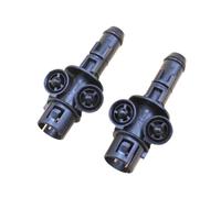 Jodriva Support d'adaptateur de couvercle nettoyeur phares, buse pulvérisation phare pare-chocs avant style voiture Buse de lave-phare de voiture(Pair)