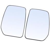 Jodriva Verre de rétroviseur de voiture Ensemble de verre supérieur rétroviseur électrique chauffant latéral pour avant droit et gauche, pour Ford, pour Transit Mk6 2000-2006, pour Mk7