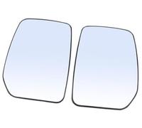 Jodriva Verre de rétroviseur de voiture Ensemble de verre supérieur rétroviseur électrique non chauffant côté droit et gauche, pour Ford, pour Transit Mk6 2000-2006, pour Mk7