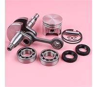 Jodriva Vilebrequin 37 mm Piston 8 mm Goupille, for STIHL, for MS170 017 MS 170 Anneau Circlip Roulement de Manivelle Kit de Joint d'huile Tronçonneuse Pièce d'Outil de Rechange Joint d'huile moteur