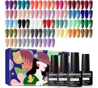 JODSONE 32 Couleurs Kit de Vernis Gel Base Coat Brillant Mat et Paillettes Top Coat Ensemble de Vernis à Ongles Vert Bleu Rouge Rose Collection Cadeaux pour Femmes