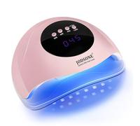 JODSONE Lampe UV Ongles Gel, Lampe à Ongles UV/LED Double Source Lumineuse avec 4 Minuteries et Capteur Automatique, Séchage Rapide du Vernis Gel-Rose