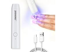 JODSONE Lampe UV Ongles Gel, sans fil, rechargeable par USB pour un séchage rapide pour la maison, la manucure, le nail art, blanc