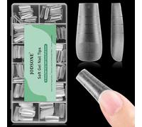JODSONE Lot de 360 faux ongles carrés - En gel - Couverture complète - 12 tailles - Sans courbure - Extra longs et droits - Pour le design de salon - À la maison