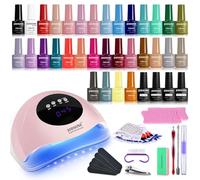 JODSONE Même couleur flacon de 32 couleurs Vernis à ongles gel avec UV V à tremper Base Top Matte Coat Manucure Salon Maison DIY
