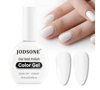 JODSONE No Wipe Gel Polish Vernis à ongles gel blanc de la même couleur 16,5 ml - Même flacon lumineux pour nail art - Cadeau pour filles
