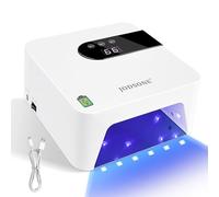 JODSONE U V Mini lampe à ongles rechargeable portable avec 3 minuteries et écran LCD pour sèche-ongles gel blanc