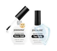 JODSONE Vernis Semi Permanent, 2 x 16,5ML Base et Top Coat Vernis Gel UV Semi Permanent, No Wipe Top Coat et Base Coat pour studio de manucure DIY Home