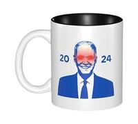 Joe Biden Tasse à café 2024 | Tasse à café Biden en céramique de 350 ml. Voter au Président, Choix, Tasse de voyage robuste, décoration de cuisine amusante, Tasses à café pour hommes et femmes, thé et