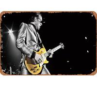 Joe Bonamassa Blues Rock Roll Guitar Guitars Concerts Affiche de film rétro Panneau en métal rétro Look rétro Décoration murale pour maison, bar, club, cuisine 30,5 x 20,3 cm