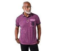 Joe Browns Acid Wash Vintage Look Polo Top, Violet, XXL Homme