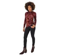 Joe Browns Autumnal Flocked Floral Slim Fit Top Blouse, Baie, 42 Femme