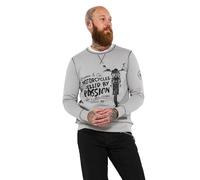 Joe Browns Aztec Trim Long Sleeve Crew Neck Sweatshirt Chemise Henley, Gris, M Homme
