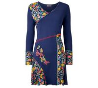 Joe Browns Blanket Stitch Detail Floral Panelled Jersey Tunic Maillot de Tunique, Bleu Marine, 42 Femme