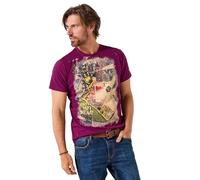 Joe Browns Bold Anarchy Placement Print T-Shirt, Violet, S Homme