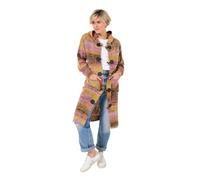 Joe Browns Bold Hooded Longline Cardigan, Multicolore, L Femme