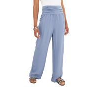 Joe Browns Breezy Relaxed Fit Beach Trousers Pantalon décontracté, Bleu, 40 Femme