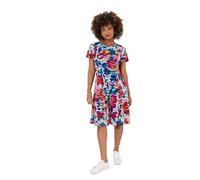 Joe Browns Bright Floral Lace Detail Knee-Length Dress Robe, Bleu, 44 Femme