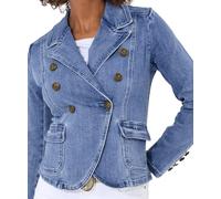 Joe Browns Casual Stretch Denim Blazer Blouson en Jean, Bleu, 44 Femme