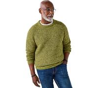 Joe Browns Chunky Rib Reel Knit Crew Jumper Pull, Vert, XXL Homme