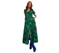 Joe Browns Cobalt Floral Layered Ruffle Maxi Dress Robe décontractée, Vert Vif, 38 Femme