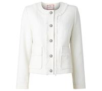 Joe Browns Collarless Frayed Edge Tweed Jacket Veste, crème, 40 Femme