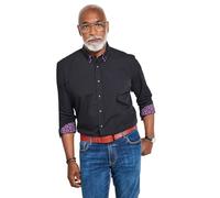 Joe Browns Contrast Trim Double Collar Shirt Chemise, Noir, XXL Homme