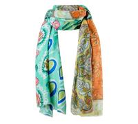 Joe Browns Écharpe patchwork cachemire tendance pour femme, Menthe/multicolore, taille unique