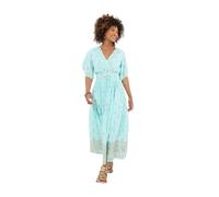 Joe Browns Embellished Boho Border Trim Maxi Dress Robe, Aqua, 38 Femme