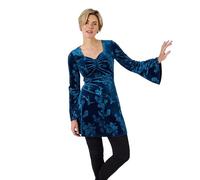 Joe Browns Embossed Velour Tunic Top Maillot de Tunique, Bleu, 46 Femme