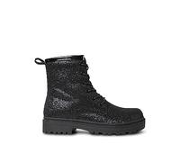 Joe Browns Femme Bottes de Motard épaisses à Lacets à Paillettes Bottine, Noir, 38 EU Large