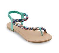 Joe Browns Femme Sunset Diamante Sandales à Bout Ouvert, Vert/Multicolore, 41 EU