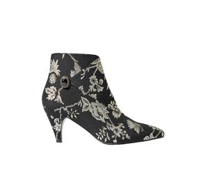 Joe Browns Femme Wrap Front Floral Jacquard Boots with Jewel Button Trim Bottine, Doré/Noir, 41 EU