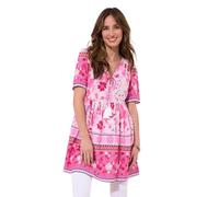 Joe Browns Floral Contrast Border Print Short Sleeve Relaxed Tunic Maillot de Tunique, Rose, 42 Femme
