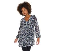 Joe Browns Floral Tiered Skirt Pleated Mini Dress Maillot de Tunique, Noir, 46 Femme