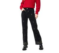 Joe Browns Gold Embroidery Straight Leg Jeans, Noir, 40 Femme