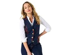 Joe Browns Heritage Check Mix and Match Waistcoat Blazer décontracté, Violet, 44 Femme