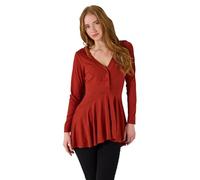 Joe Browns High Low Button Front Tunic Top Maillot de Tunique, Orange brûlé, 40 Femme
