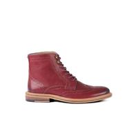 Joe Browns Homme Red Leather Brogue Boots Botte Tendance, Rouge, 43 EU