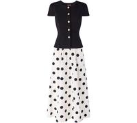 Joe Browns Joe Browns Black Perfectly Polka Dot Two In One Dress Black EU 52 (UK 24)