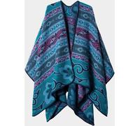 Joe Browns Joe Browns Blue Aztec Print Open Front Wrap Coverup