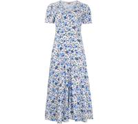 Joe Browns Joe Browns Blue Button Through Ditsy Floral V-Neck Dress Blue EU 38 (UK 10)