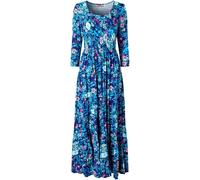 Joe Browns Joe Browns Blue Crinkle Cotton Maxi Dress Blue EU 44 (UK 16)