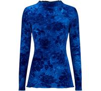 Joe Browns Joe Browns Blue Flocked Floral Slim Fit Top